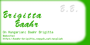 brigitta baahr business card